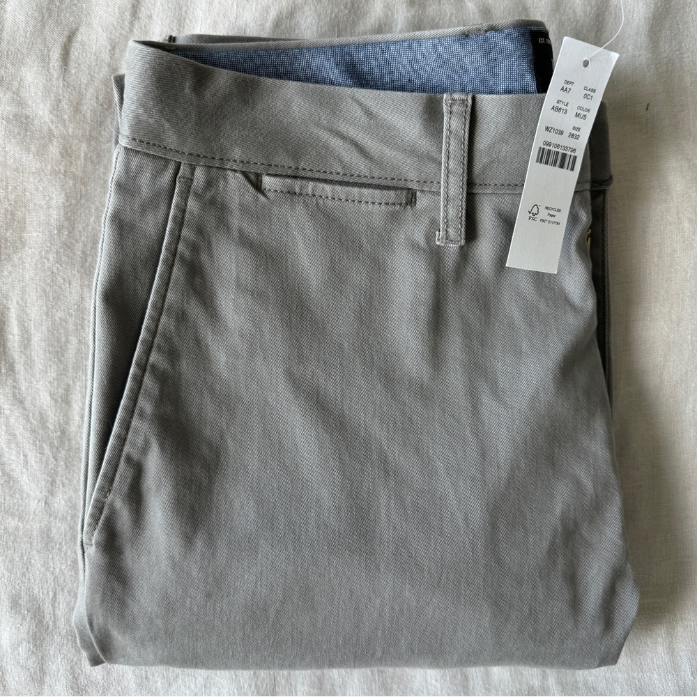 NEW J.Crew 250 skinny-fit pant in stretch chino 28 x 32 in Mushroom, NWT